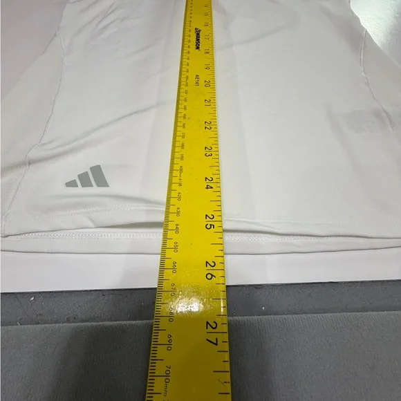 adidas White Sleeveless Mock-Neck Athletic Tank - Picture 4 of 8